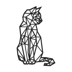 Gato Geométrico Em Acrílico