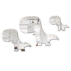 Kit 3 Dinossauros Em Espelho