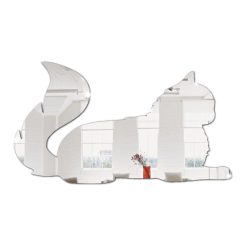 Gato Em Espelho Acrílico Decorativo